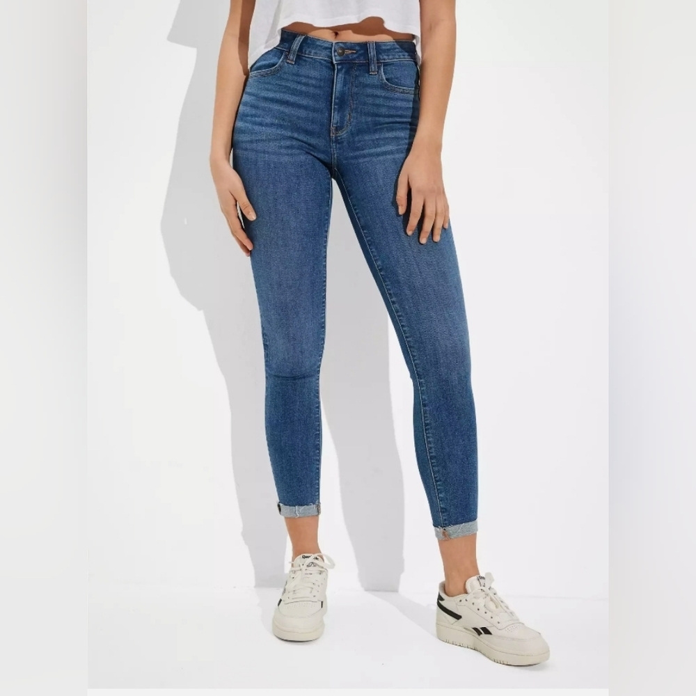AE stretch cropped jeggings size 8